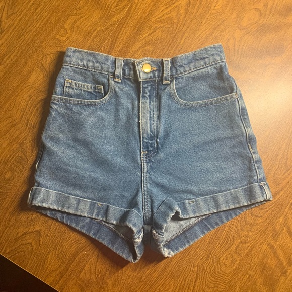 American Apparel denim Mom shorts